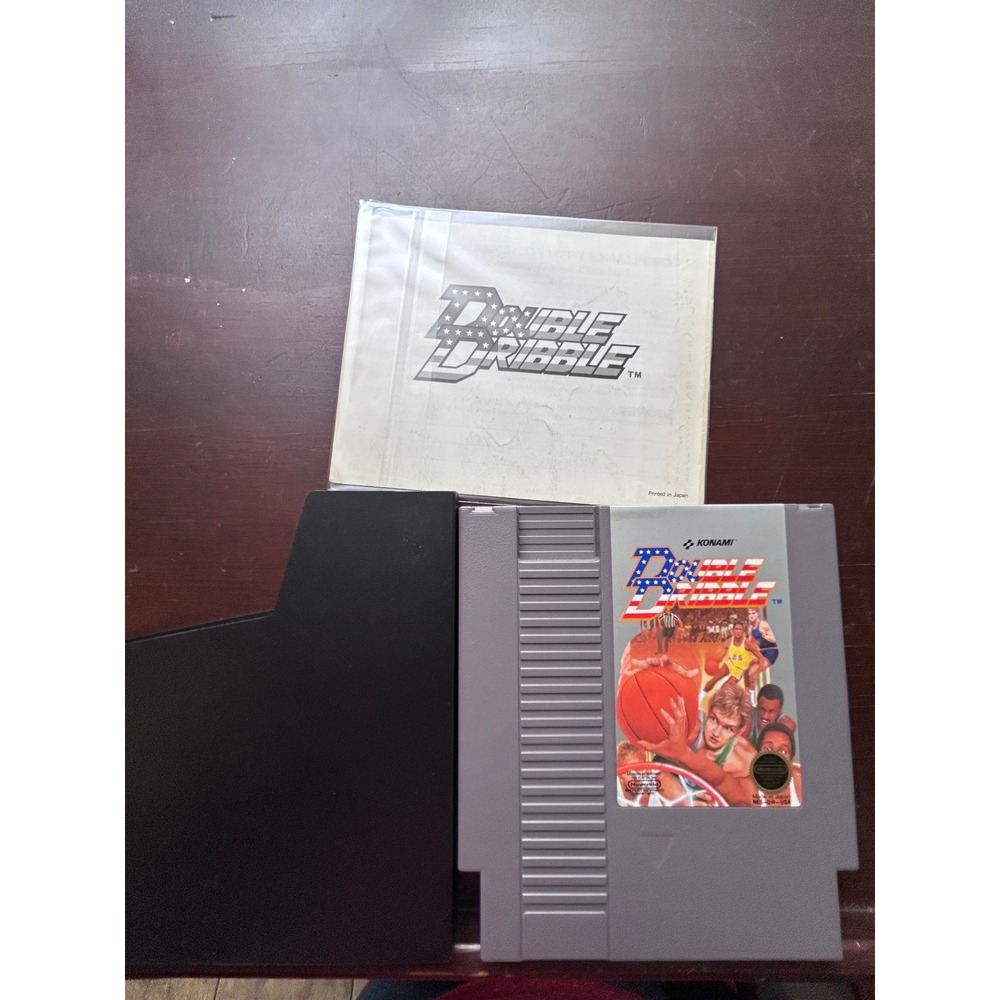 Double Dribble Nintendo NES Game Konami Basketball NES-DW-USA with Manual - Picture 2 of 5